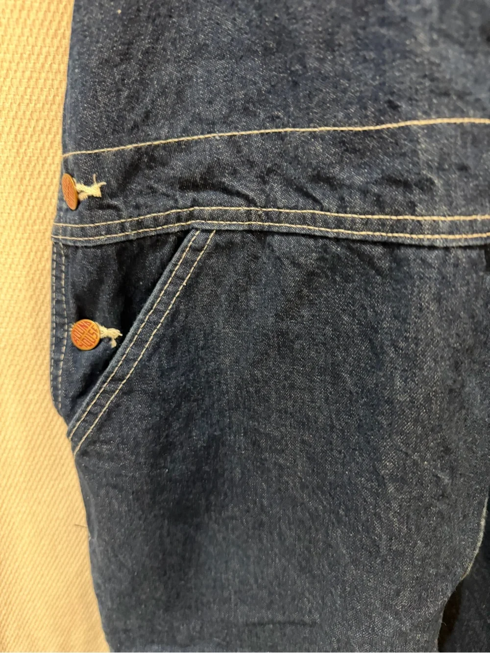 Classic Dark Blue Roundhouse Men's Denim Overalls 40x30